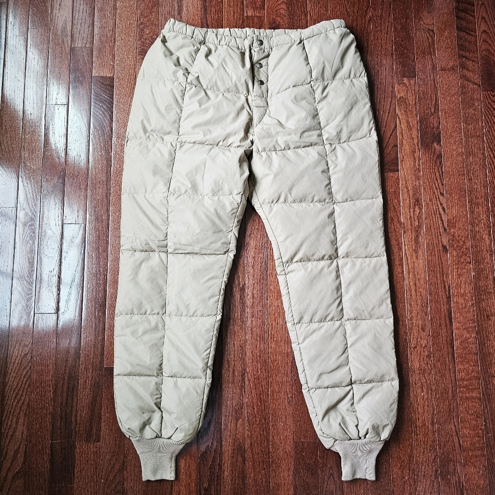 Vintage 80s Walls Blizzard-Pruf Down Ski Pants XL Tall Beige USA Made Workwear